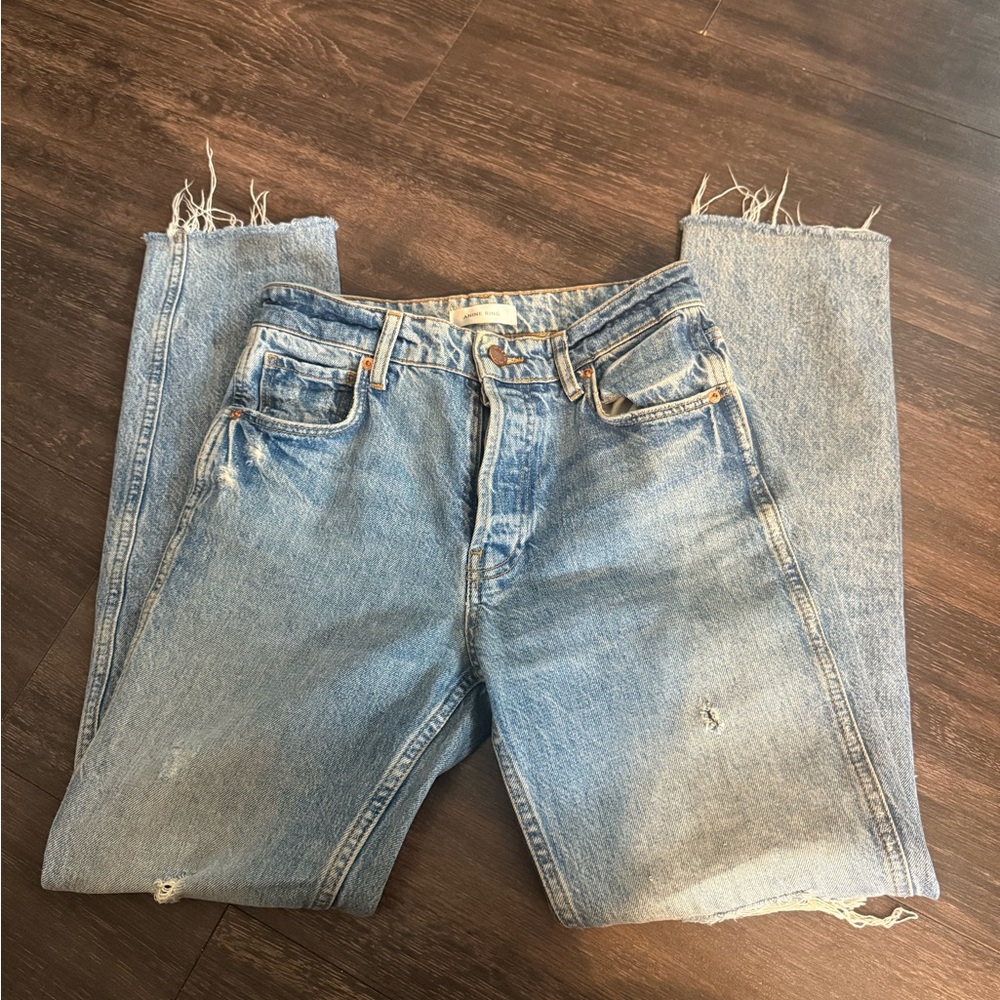 Anine Bing Light Blue Straight Jeans